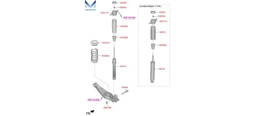 MOBIS REAR SHOCK ABSORBER FOR HYUNDAI SANTA FE TM 2018-20